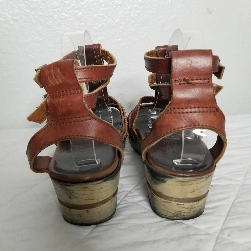 Sanita Aurora Brown‎ Strappy Gladiator Sandals 40